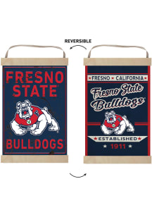 KH Sports Fan Fresno State Bulldogs Faux Rusted Reversible Banner Sign