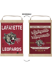 KH Sports Fan Lafayette College Faux Rusted Reversible Banner Sign