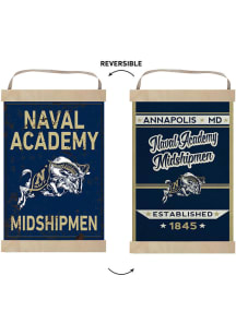 KH Sports Fan Navy Midshipmen Faux Rusted Reversible Banner Sign