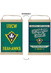 KH Sports Fan UNCW Seahawks Faux Rusted Reversible Banner Sign