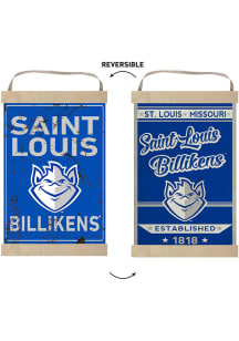 KH Sports Fan Saint Louis Billikens Faux Rusted Reversible Banner Sign