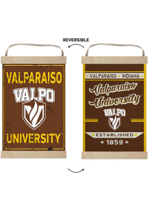 KH Sports Fan Valparaiso Beacons Faux Rusted Reversible Banner Sign