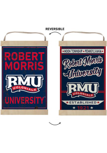 KH Sports Fan Robert Morris Colonials Faux Rusted Reversible Banner Sign