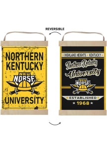 KH Sports Fan Northern Kentucky Norse Faux Rusted Reversible Banner Sign