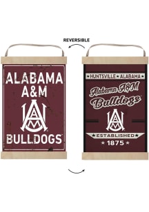 KH Sports Fan Alabama A&amp;M Bulldogs Faux Rusted Reversible Banner Sign