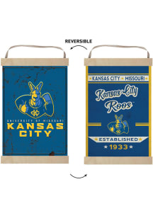 KH Sports Fan UMKC Roos Faux Rusted Reversible Banner Sign