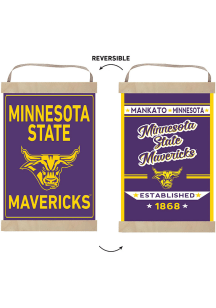 KH Sports Fan Minnesota State Mavericks Faux Rusted Reversible Banner Sign