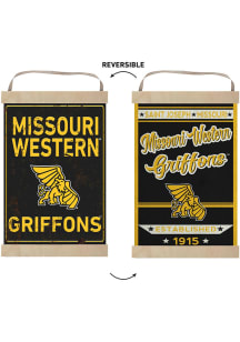 KH Sports Fan Missouri Western Griffons Faux Rusted Reversible Banner Sign
