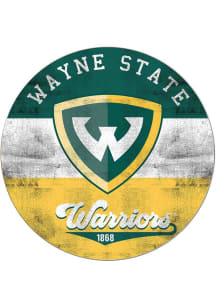KH Sports Fan Wayne State Warriors 20x20 Retro Multi Color Circle Sign