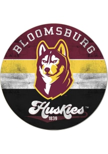 KH Sports Fan Bloomsburg University Huskies 20x20 Retro Multi Color Circle Sign