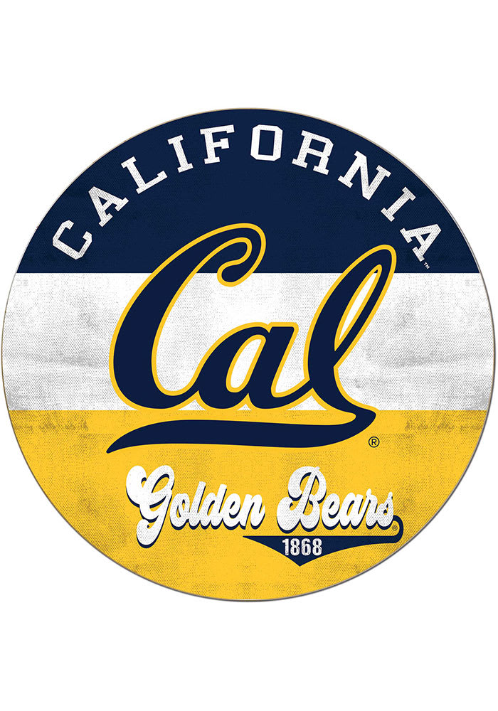 KH Sports Fan Cal Golden Bears 20x20 Retro Multi Color Circle Sign