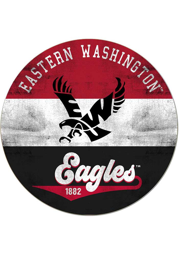 KH Sports Fan Eastern Washington Eagles 20x20 Retro Multi Color Circle Sign