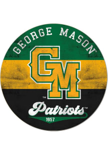 KH Sports Fan George Mason University 20x20 Retro Multi Color Circle Sign