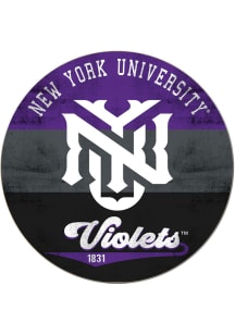KH Sports Fan NYU Violets 20x20 Retro Multi Color Circle Sign
