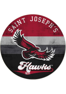 KH Sports Fan Saint Josephs Hawks 20x20 Retro Multi Color Circle Sign