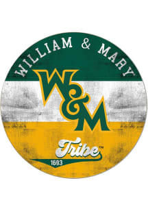 KH Sports Fan William &amp; Mary Tribe 20x20 Retro Multi Color Circle Sign