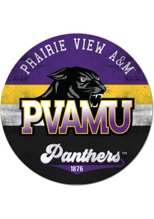KH Sports Fan Prairie View A&amp;M Panthers 20x20 Retro Multi Color Circle Sign