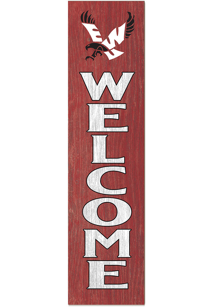 KH Sports Fan Eastern Washington Eagles 12x48 Welcome Leaning Sign