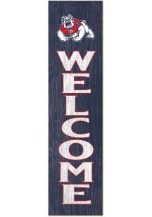 KH Sports Fan Fresno State Bulldogs 11x46 Welcome Leaning Sign