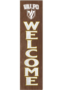 KH Sports Fan Valparaiso Beacons 11x46 Welcome Leaning Sign