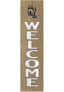 KH Sports Fan Oakland University Golden Grizzlies 11x46 Welcome Leaning Sign