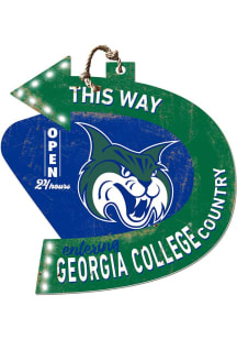 KH Sports Fan Georgia College Bobcats This Way Arrow Sign