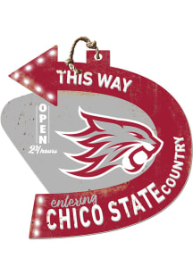 KH Sports Fan CSU Chico Wildcats This Way Arrow Sign