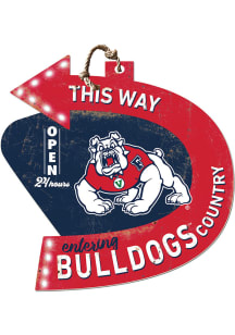 KH Sports Fan Fresno State Bulldogs This Way Arrow Sign