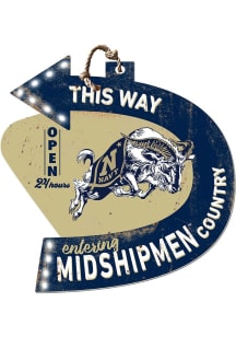 KH Sports Fan Navy Midshipmen This Way Arrow Sign