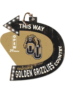 KH Sports Fan Oakland University Golden Grizzlies This Way Arrow Sign
