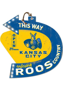 KH Sports Fan UMKC Roos This Way Arrow Sign