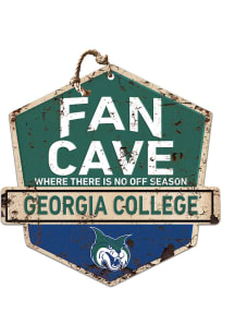 KH Sports Fan Georgia College Bobcats Fan Cave Rustic Badge Sign