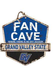 KH Sports Fan Grand Valley State Lakers Fan Cave Rustic Badge Sign