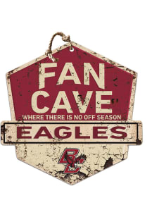 KH Sports Fan Boston College Eagles Fan Cave Rustic Badge Sign