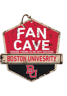 KH Sports Fan Boston Terriers Fan Cave Rustic Badge Sign