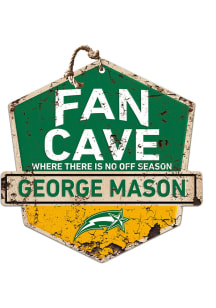 KH Sports Fan George Mason University Fan Cave Rustic Badge Sign
