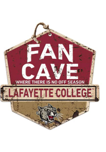 KH Sports Fan Lafayette College Fan Cave Rustic Badge Sign