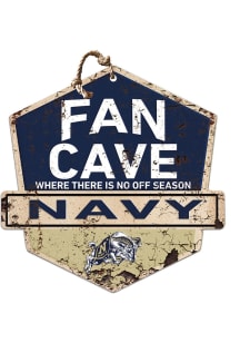 KH Sports Fan Navy Midshipmen Fan Cave Rustic Badge Sign