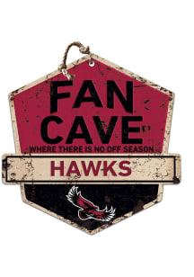 KH Sports Fan Saint Josephs Hawks Fan Cave Rustic Badge Sign