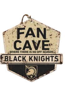 KH Sports Fan Army Black Knights Fan Cave Rustic Badge Sign