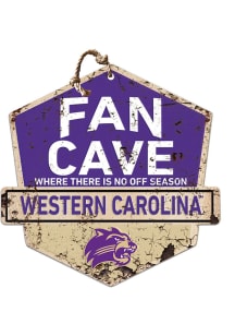 KH Sports Fan Western Carolina Fan Cave Rustic Badge Sign