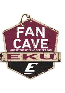 KH Sports Fan Eastern Kentucky Colonels Fan Cave Rustic Badge Sign