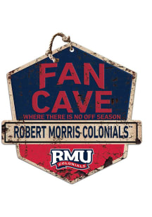 KH Sports Fan Robert Morris Colonials Fan Cave Rustic Badge Sign