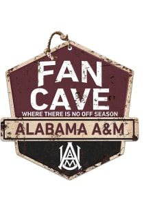 KH Sports Fan Alabama A&amp;M Bulldogs Fan Cave Rustic Badge Sign