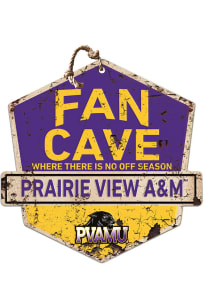 KH Sports Fan Prairie View A&amp;M Panthers Fan Cave Rustic Badge Sign