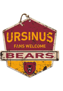 KH Sports Fan Ursinus Bears Fans Welcome Rustic Badge Sign