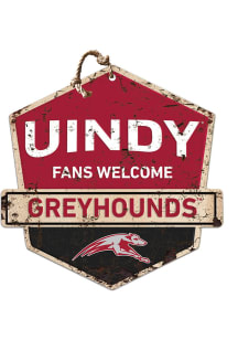KH Sports Fan Indianapolis Greyhounds Fans Welcome Rustic Badge Sign