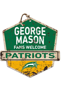 KH Sports Fan George Mason University Fans Welcome Rustic Badge Sign