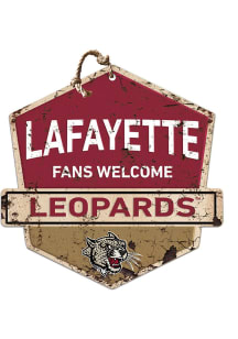 KH Sports Fan Lafayette College Fans Welcome Rustic Badge Sign