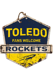 KH Sports Fan Toledo Rockets Fans Welcome Rustic Badge Sign